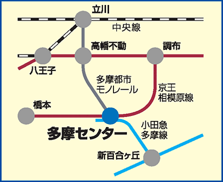 電車をご利用の方に向けたアクセスマップ